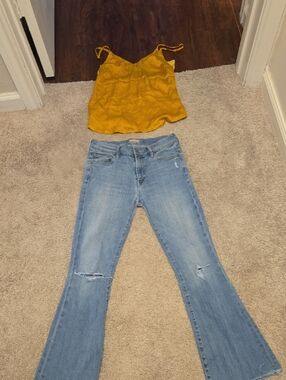 MOTHER Light Blue Flare Jeans